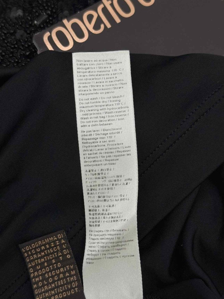 Pre - loved ROBERTO CAVALLI Bodycon Black Size US 4 Midi Dress at Reems Closet