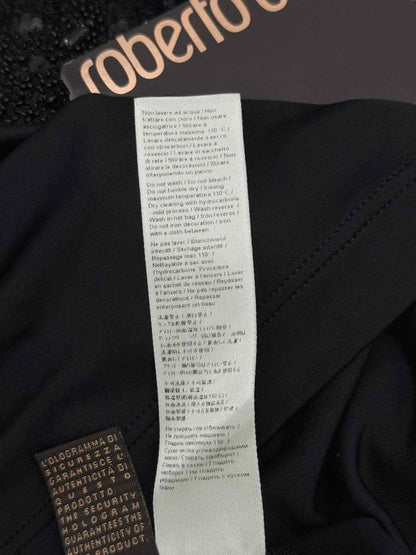 Pre - loved ROBERTO CAVALLI Bodycon Black Size US 4 Midi Dress at Reems Closet