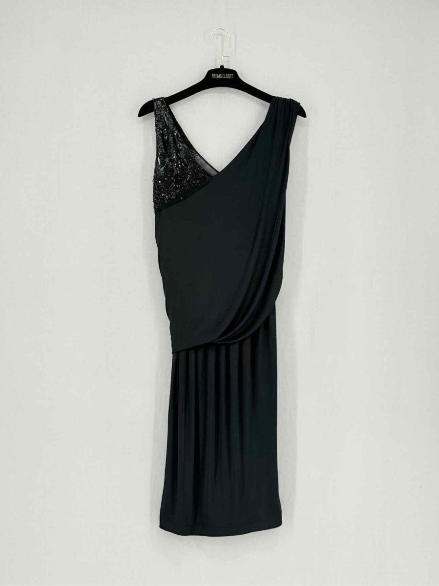 Pre - loved ROBERTO CAVALLI Bodycon Black Size US 4 Midi Dress at Reems Closet