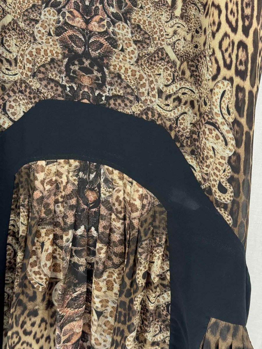 Pre-loved ROBERTO CAVALLI Brown Multicolor Size US 2 Short Dress at Reems Closet