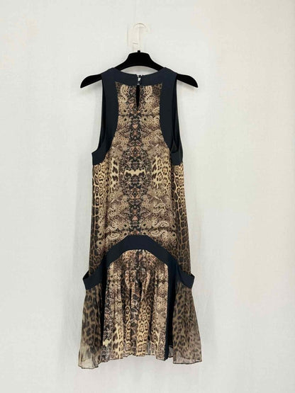 Pre-loved ROBERTO CAVALLI Brown Multicolor Size US 2 Short Dress at Reems Closet