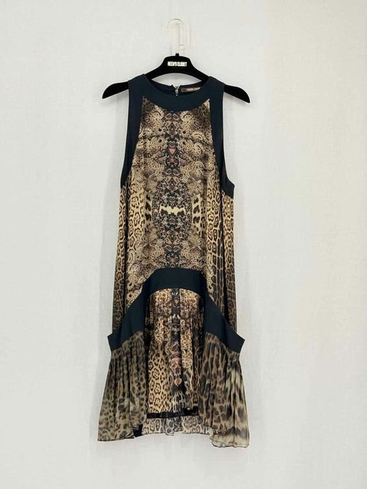 Pre-loved ROBERTO CAVALLI Brown Multicolor Size US 2 Short Dress at Reems Closet