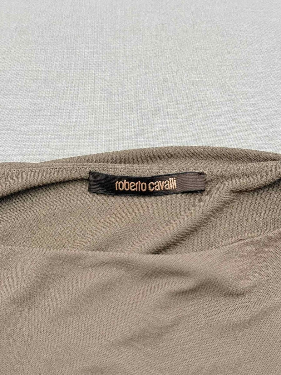 Pre - loved ROBERTO CAVALLI Brown Size US 10 Top at Reems Closet