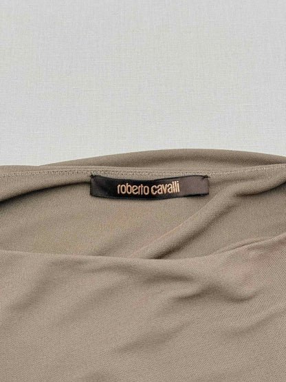 Pre - loved ROBERTO CAVALLI Brown Size US 10 Top at Reems Closet
