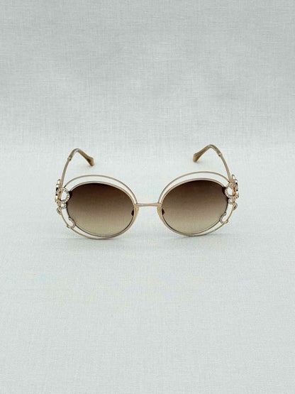 Pre - loved ROBERTO CAVALLI Carducci Gold Sunglasses at Reems Closet