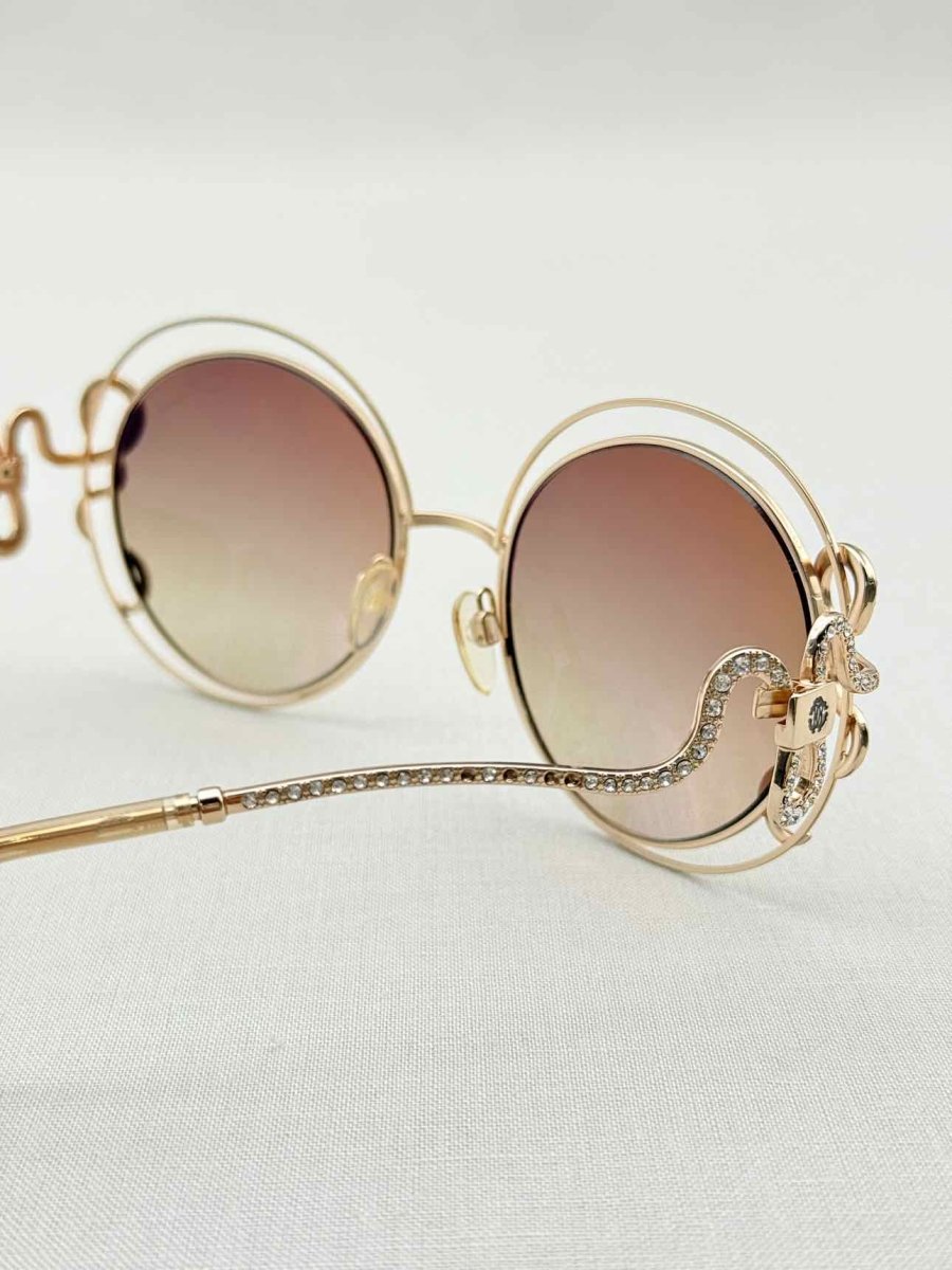 Pre - loved ROBERTO CAVALLI Carducci Gold Sunglasses at Reems Closet