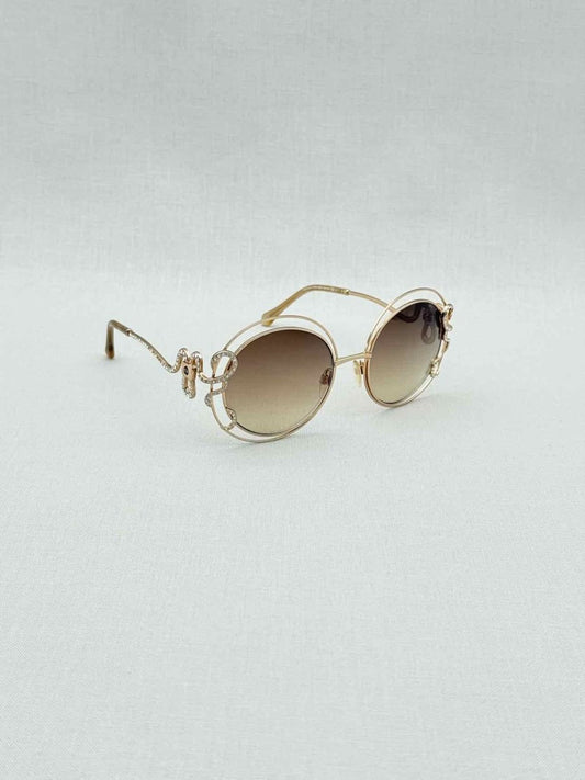 Pre - loved ROBERTO CAVALLI Carducci Gold Sunglasses at Reems Closet