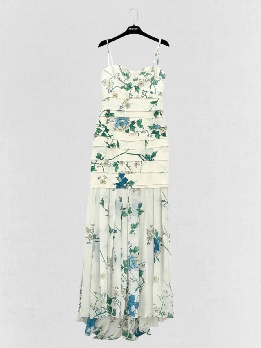 Pre - loved ROBERTO CAVALLI Drop Waist Floral Size US 6 Long Dress at Reems Closet