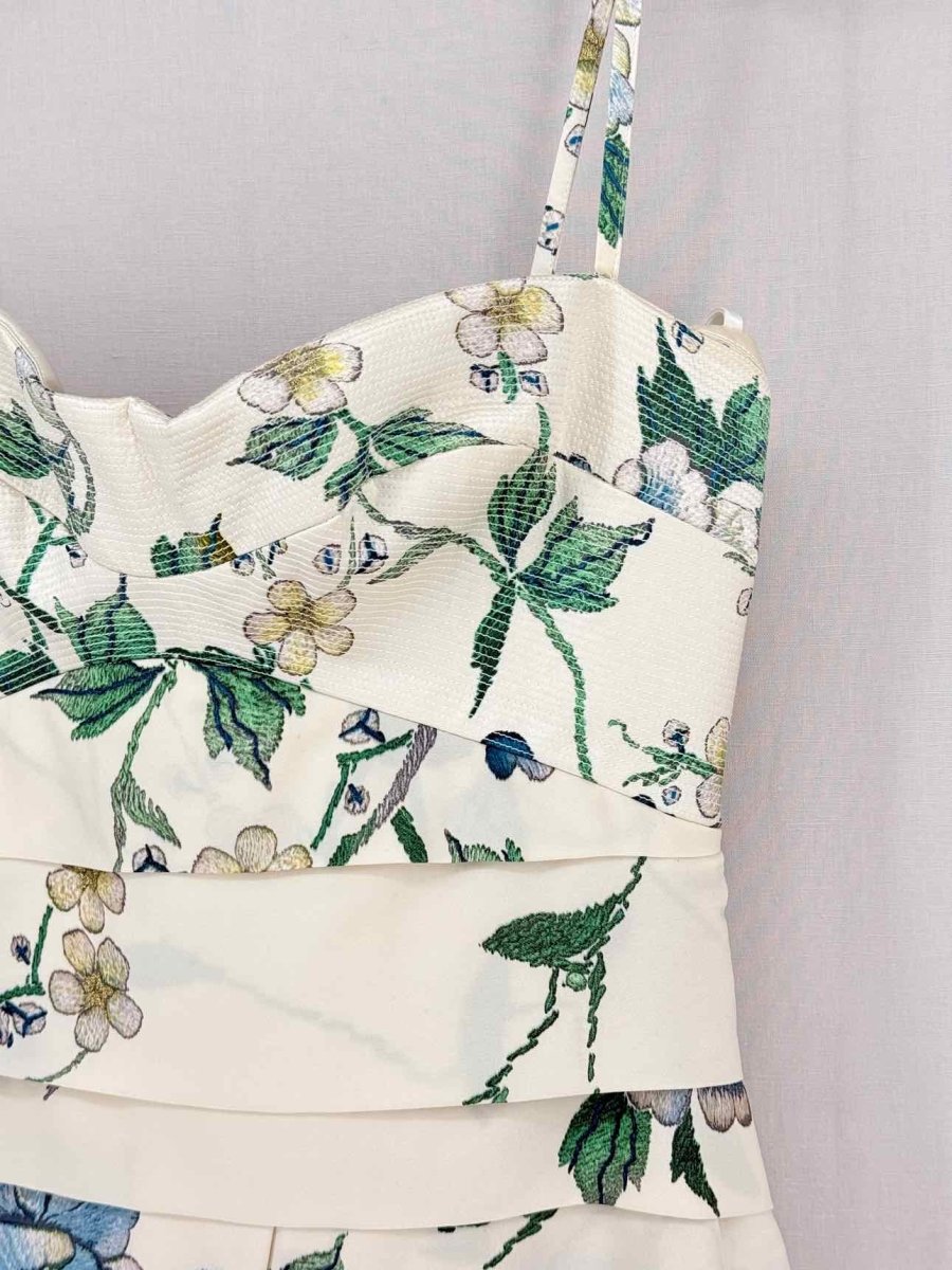 Pre - loved ROBERTO CAVALLI Drop Waist Floral Size US 6 Long Dress at Reems Closet