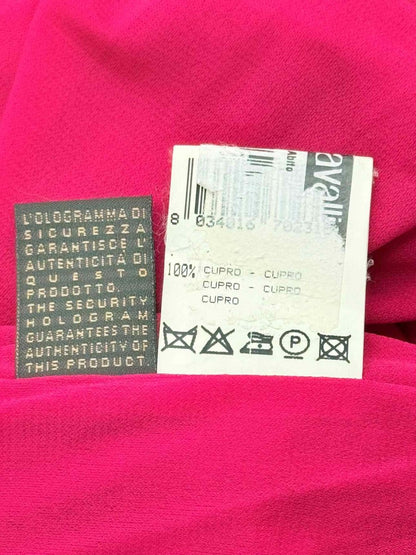 Pre - loved ROBERTO CAVALLI Fuchsia Ruched Size US 4 Long Dress at Reems Closet