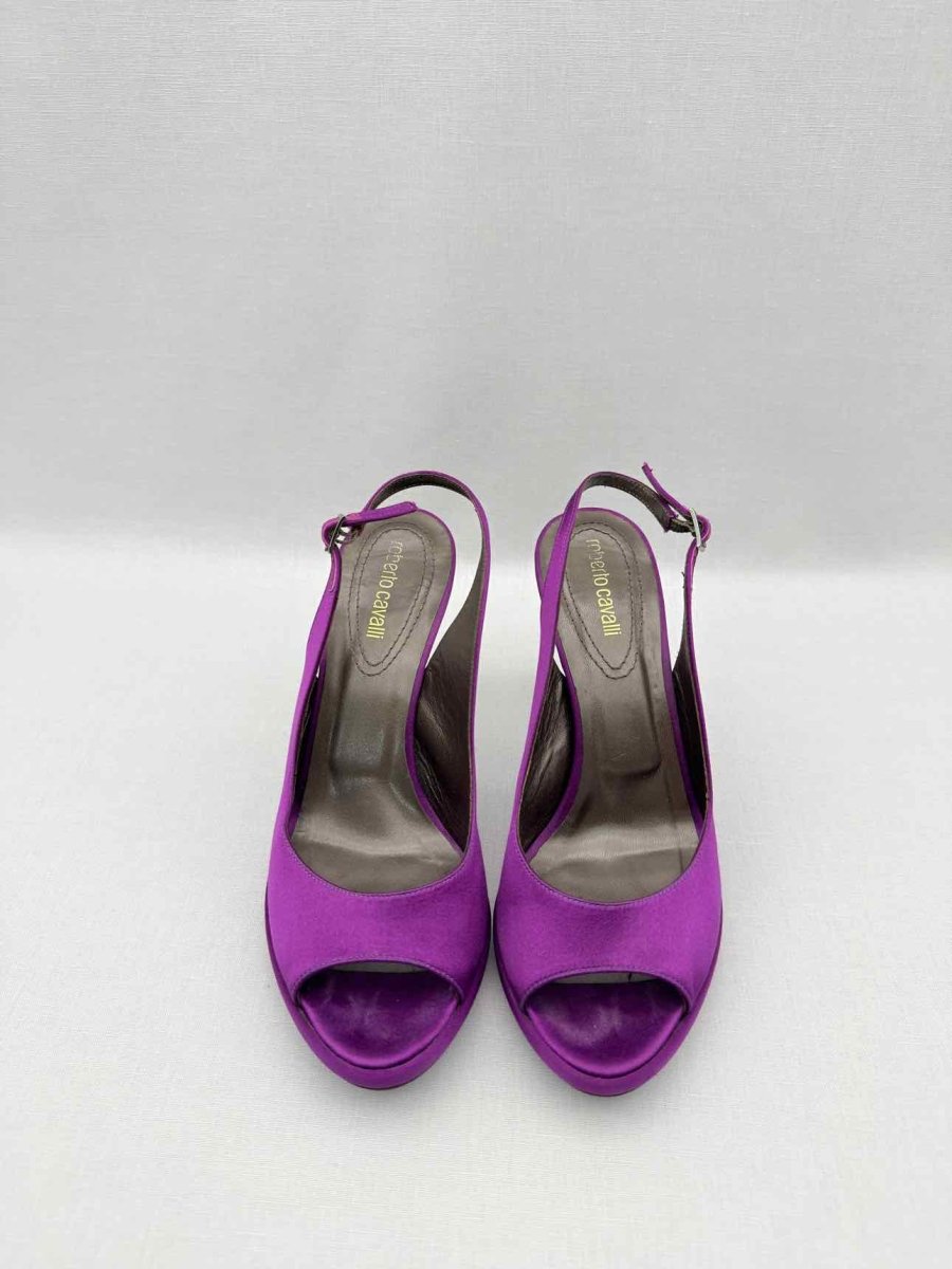 Pre-loved ROBERTO CAVALLI Fuchsia Size EU 39 Slingbacks at Reems Closet