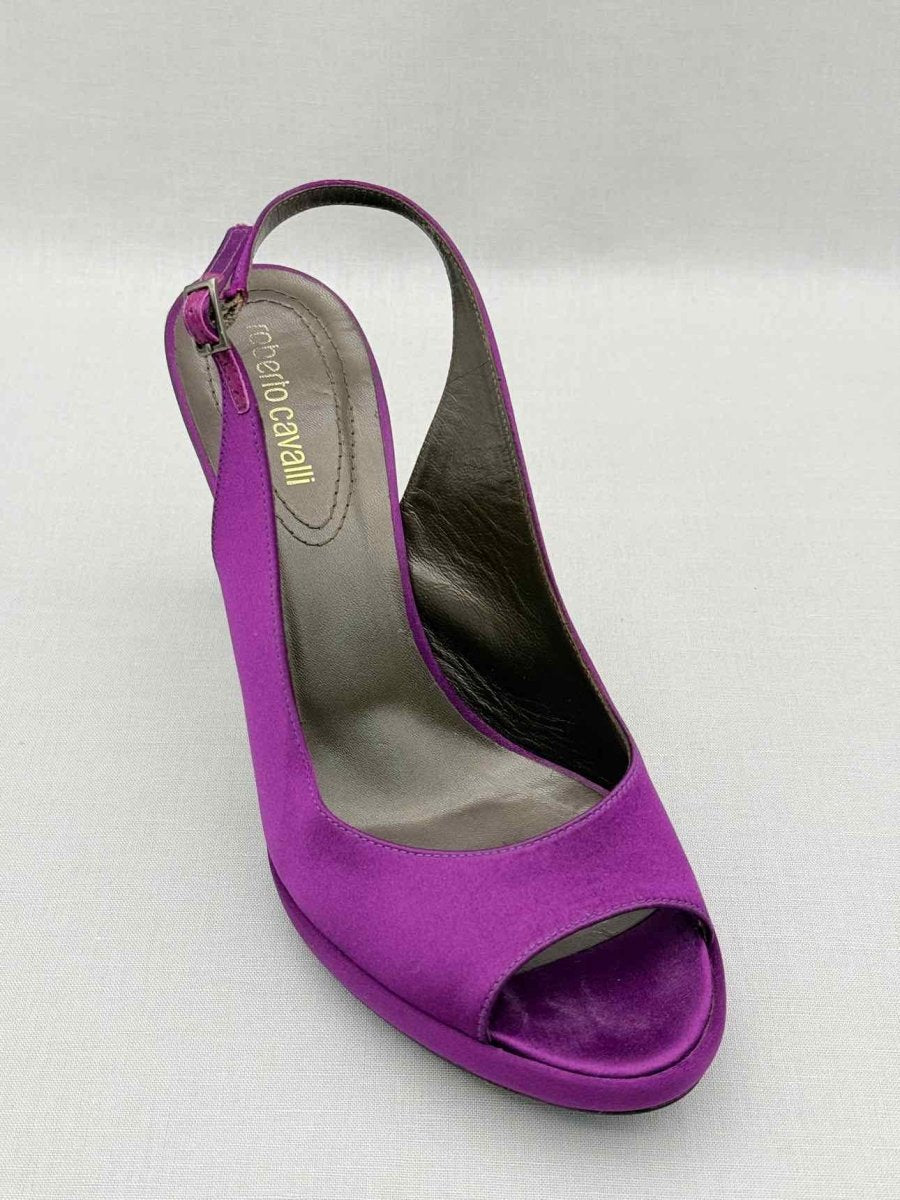 Pre-loved ROBERTO CAVALLI Fuchsia Size EU 39 Slingbacks at Reems Closet