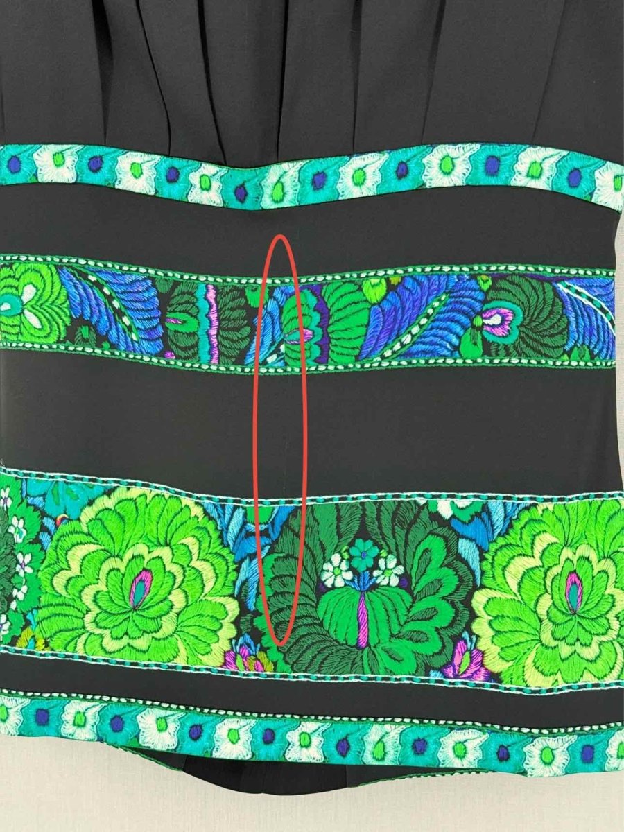 Pre - loved ROBERTO CAVALLI Green Multicolor Size US 8 Blouse at Reems Closet