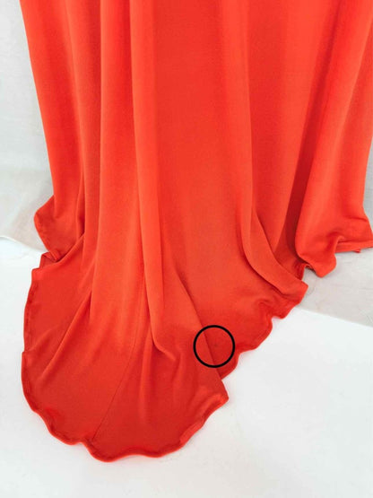 Pre - loved ROBERTO CAVALLI Orange Cutout Size US 6 Long Dress at Reems Closet