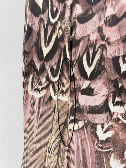 Pre - loved ROBERTO CAVALLI Pink & Brown Size US 4 Long Dress at Reems Closet