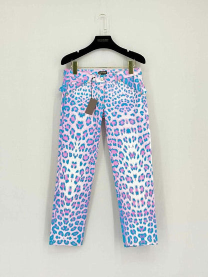 Pre-loved ROBERTO CAVALLI Pink Multicolor Size XSmall Jeans at Reems Closet