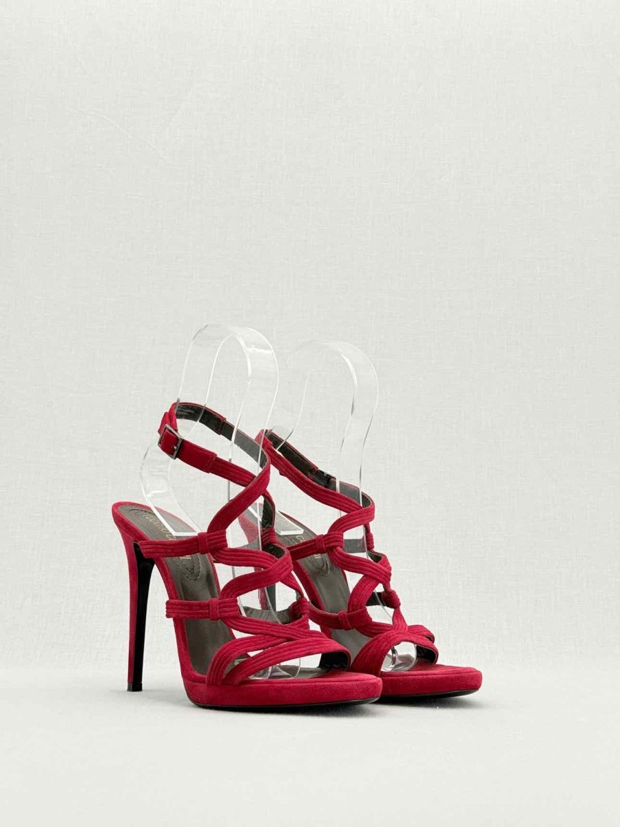 Pre - loved ROBERTO CAVALLI Red Size EU 38.5 Heeled Sandals at Reems Closet