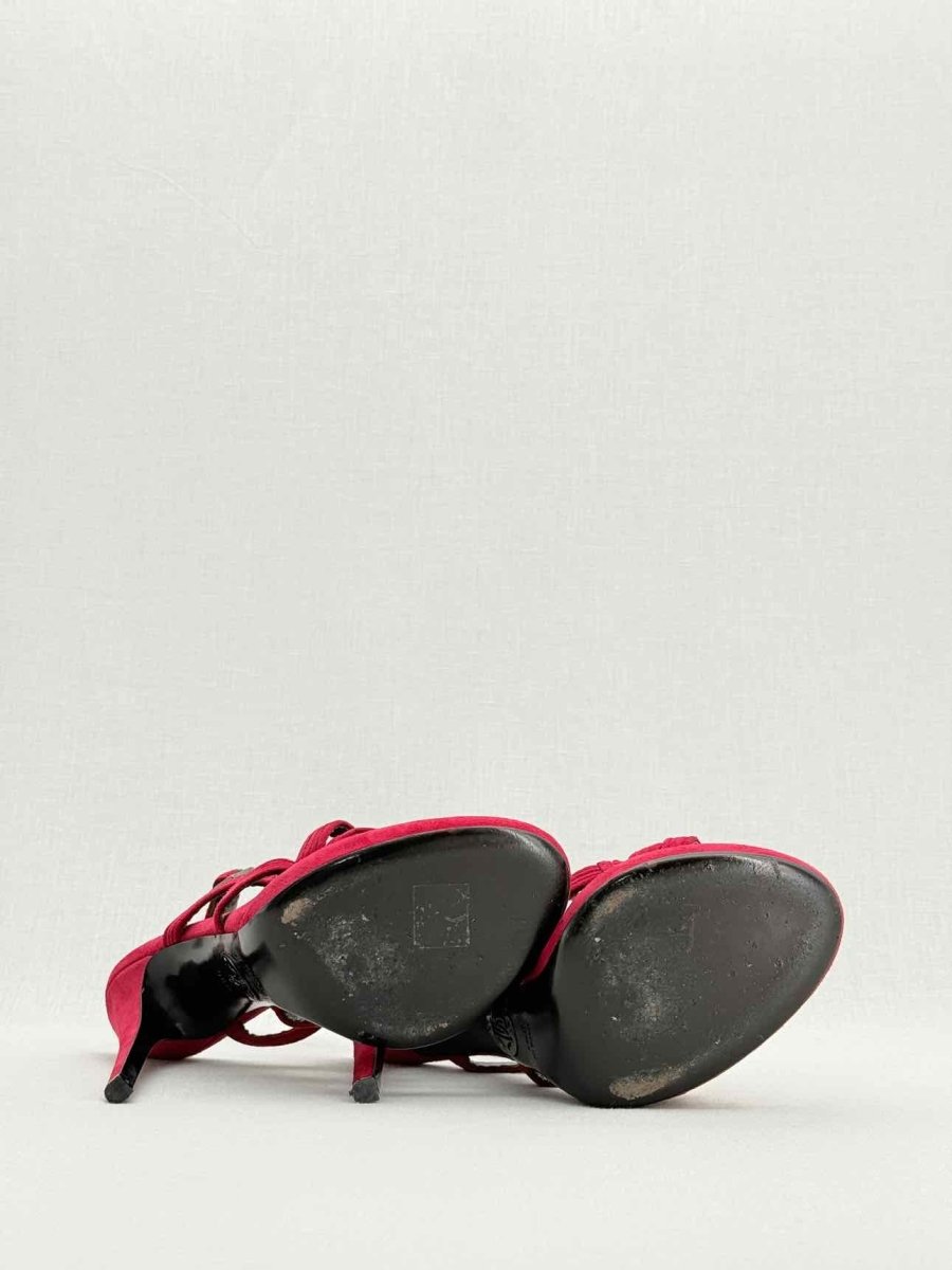 Pre - loved ROBERTO CAVALLI Red Size EU 38.5 Heeled Sandals at Reems Closet