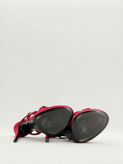 Pre - loved ROBERTO CAVALLI Red Size EU 38.5 Heeled Sandals at Reems Closet