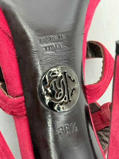 Pre - loved ROBERTO CAVALLI Red Size EU 38.5 Heeled Sandals at Reems Closet