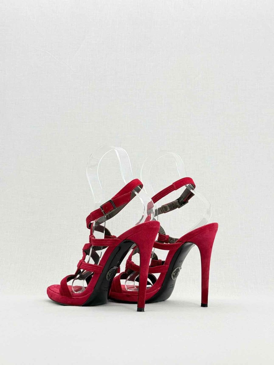 Pre - loved ROBERTO CAVALLI Red Size EU 38.5 Heeled Sandals at Reems Closet