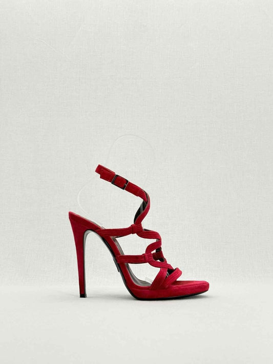 Pre - loved ROBERTO CAVALLI Red Size EU 38.5 Heeled Sandals at Reems Closet