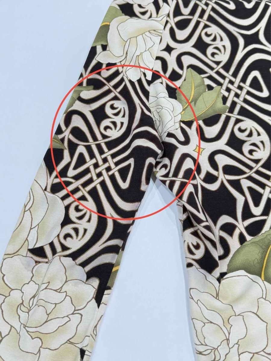 Pre - loved ROBERTO CAVALLI Silk Cream Multicolor Blouse US8 at Reems Closet