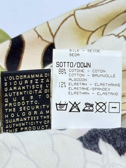 Pre - loved ROBERTO CAVALLI Silk Cream Multicolor Blouse US8 at Reems Closet