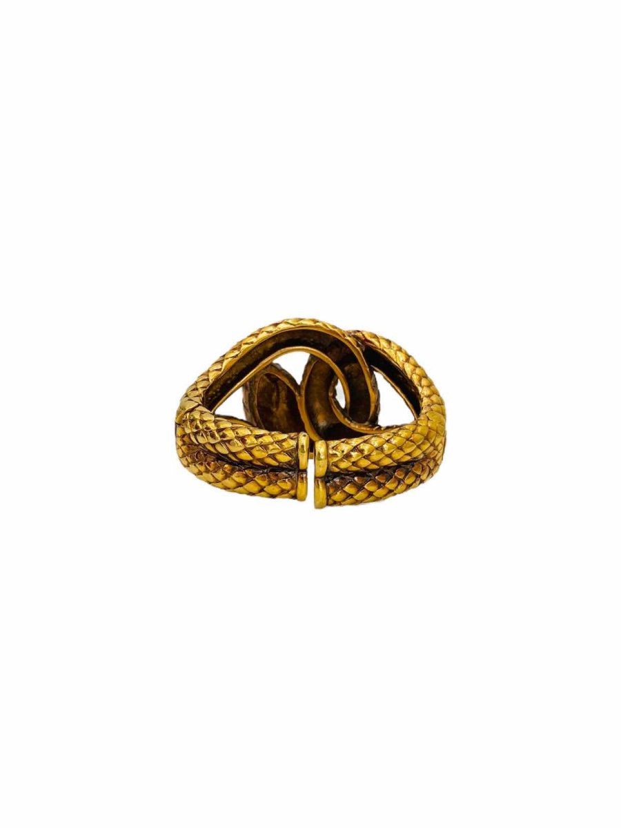 Pre - loved ROBERTO CAVALLI Snake Bronze Fashion Bangle at Reems Closet