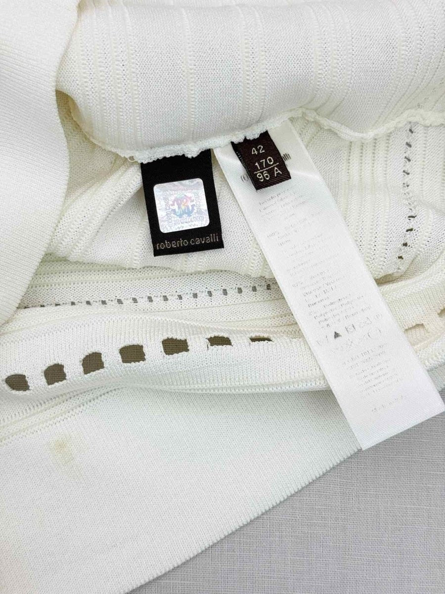 Pre-loved ROBERTO CAVALLI White Multicolor Size US 6 Short Dress at Reems Closet