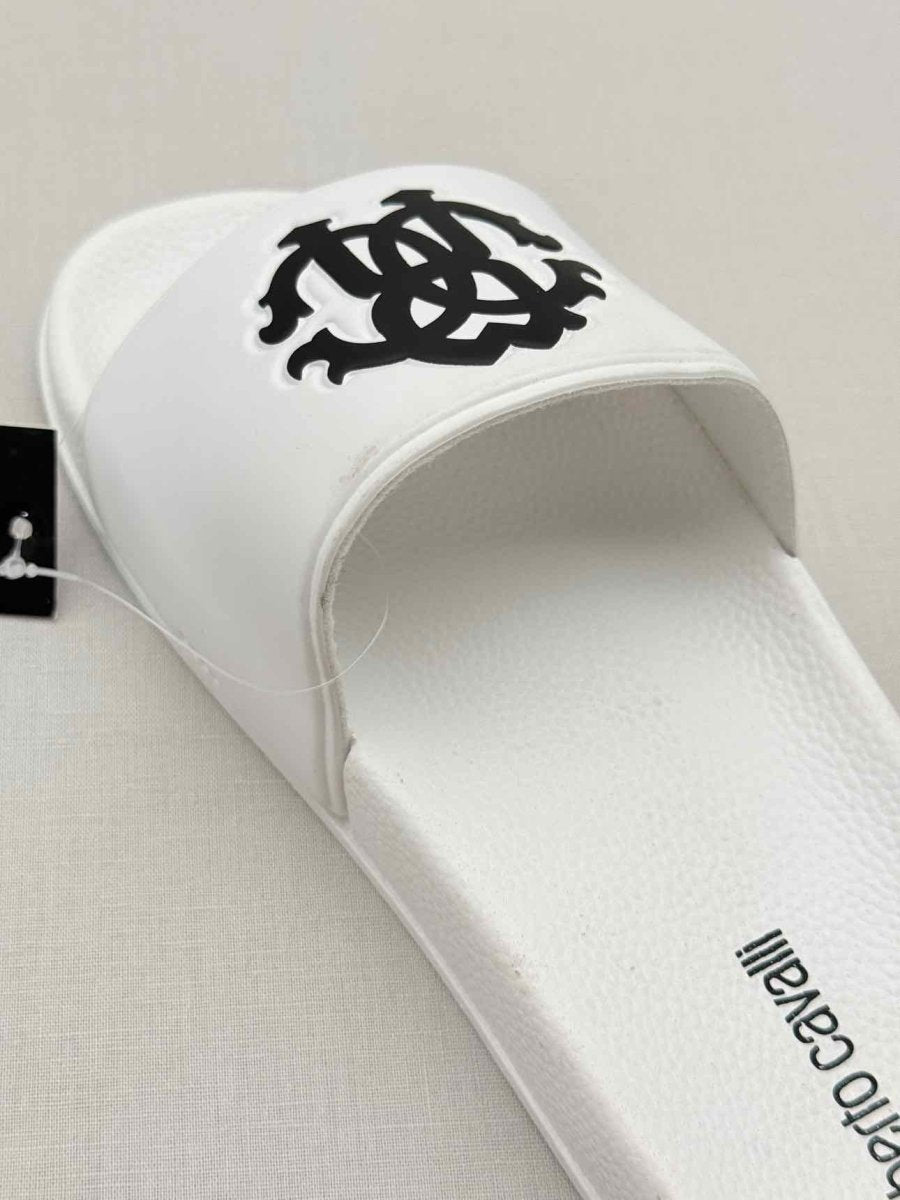 Pre-loved ROBERTO CAVALLI White Size EU 42 Slides at Reems Closet
