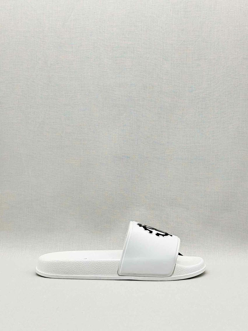 Pre-loved ROBERTO CAVALLI White Size EU 42 Slides at Reems Closet