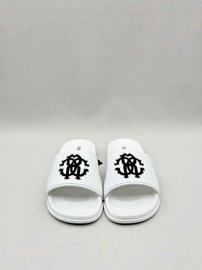 Pre-loved ROBERTO CAVALLI White Size EU 42 Slides at Reems Closet