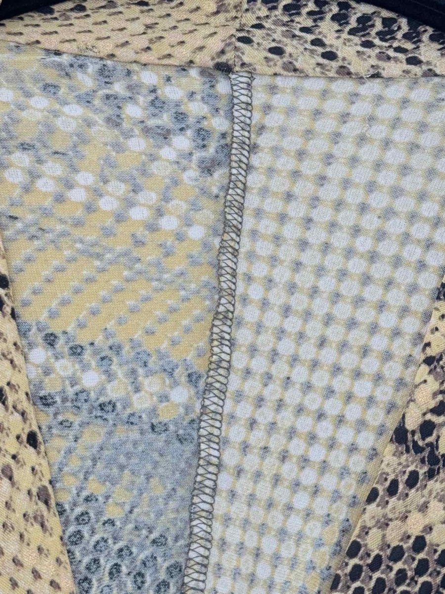 Pre - loved ROBERTO CAVALLI Yellow & Black Size Medium Midi Dress at Reems Closet