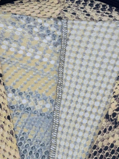 Pre - loved ROBERTO CAVALLI Yellow & Black Size Medium Midi Dress at Reems Closet