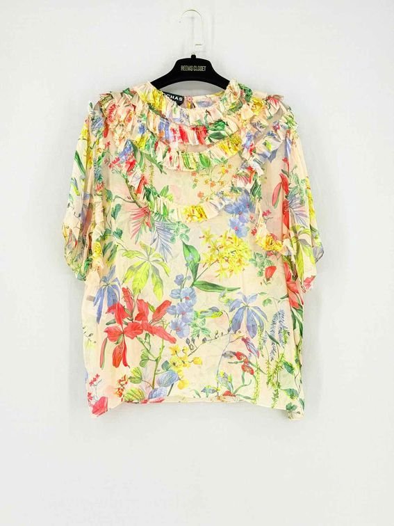 Pre - loved ROCHAS Multicolor Printed Size US 10 Top at Reems Closet