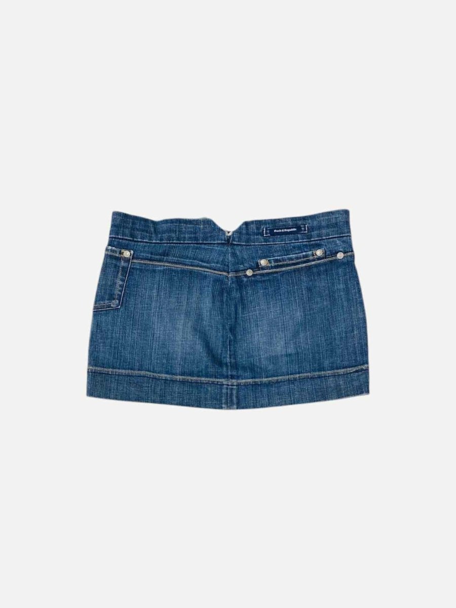 Pre - loved ROCK & REPUBLIC Denim Blue Mini Skirt at Reems Closet