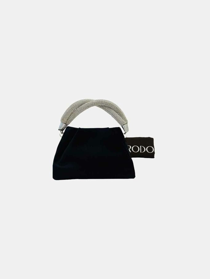 Pre - loved RODO Berenice Black Clutch at Reems Closet