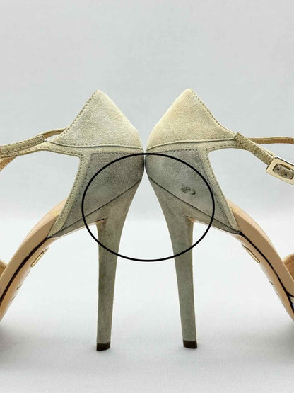 Pre-loved ROGER VIVIER Blue & Beige Size EU 39 Platform Sandals at Reems Closet