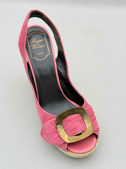 Pre-loved ROGER VIVIER Pink Size EU 41 Wedges at Reems Closet