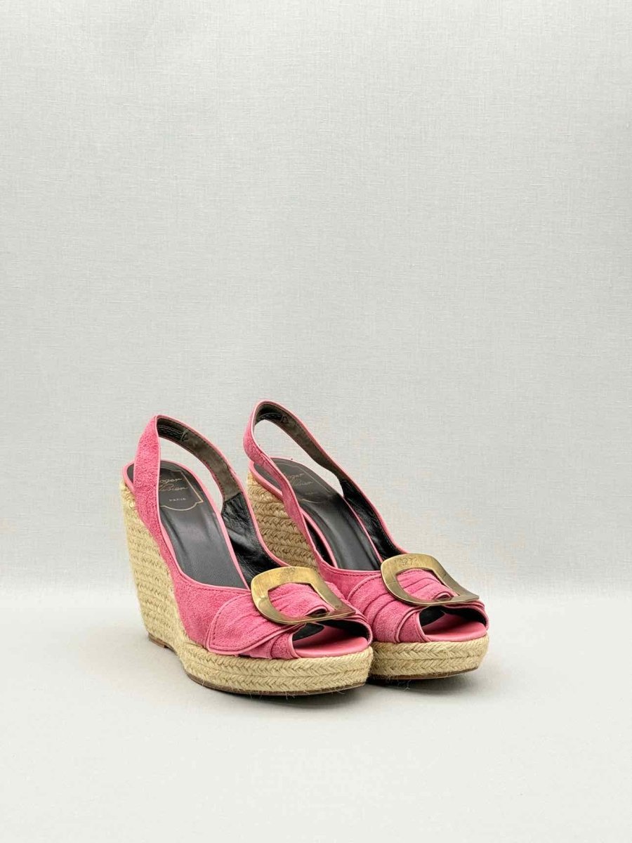 Pre-loved ROGER VIVIER Pink Size EU 41 Wedges at Reems Closet