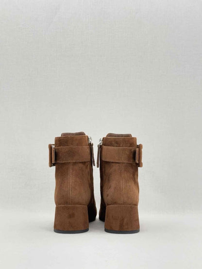 Pre - loved ROGER VIVIER Polly Brown Size EU 35 Ankle Boots at Reems Closet