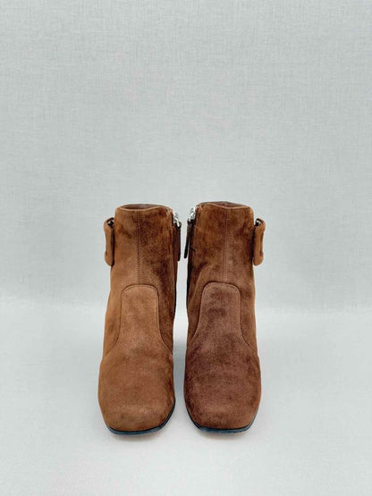 Pre - loved ROGER VIVIER Polly Brown Size EU 35 Ankle Boots at Reems Closet