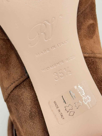 Pre - loved ROGER VIVIER Polly Brown Size EU 35 Ankle Boots at Reems Closet