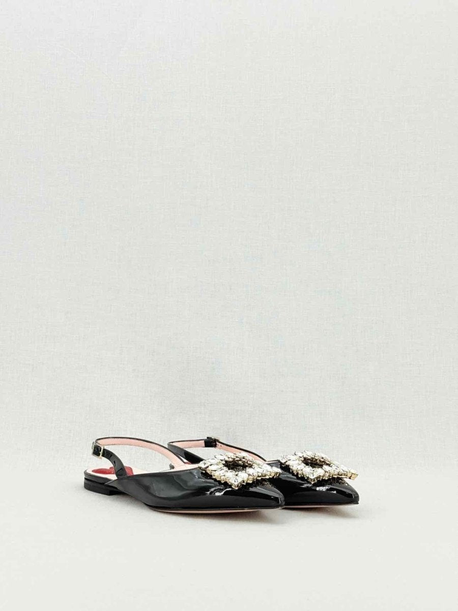 Pre - loved ROGER VIVIER Vintage Black Size EU 35 Slingbacks at Reems Closet