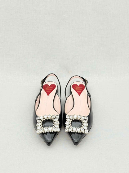 Pre - loved ROGER VIVIER Vintage Black Size EU 35 Slingbacks at Reems Closet