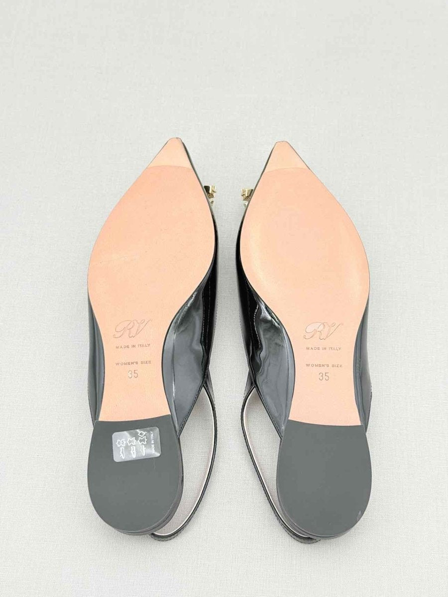 Pre - loved ROGER VIVIER Vintage Black Size EU 35 Slingbacks at Reems Closet