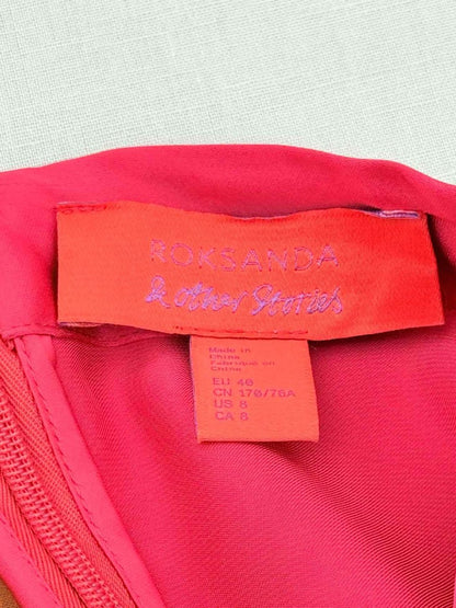 Pre - loved ROKSANDA Color Block Pink & Gold Size US 8 Midi Skirt at Reems Closet