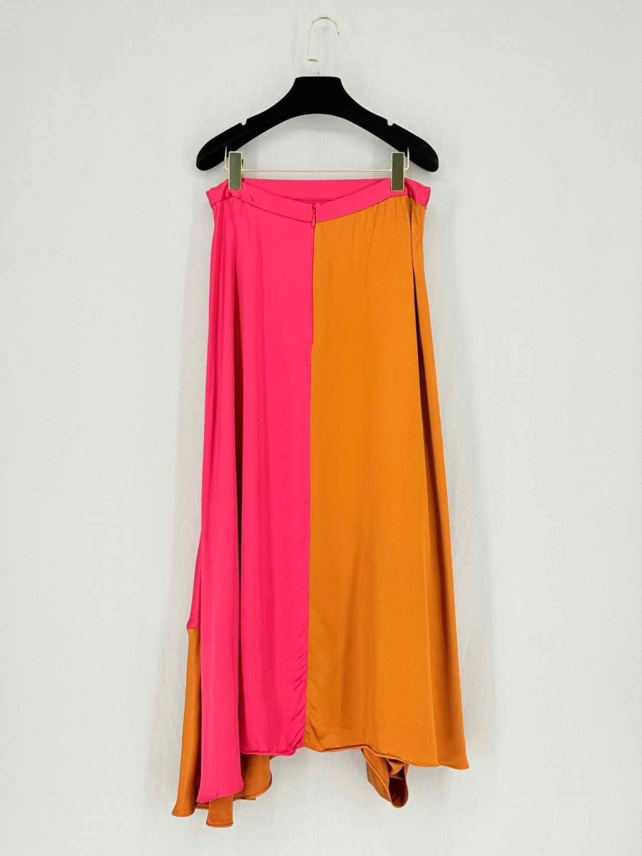 Pre - loved ROKSANDA Color Block Pink & Gold Size US 8 Midi Skirt at Reems Closet