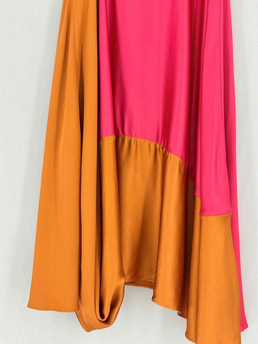 Pre - loved ROKSANDA Color Block Pink & Gold Size US 8 Midi Skirt at Reems Closet